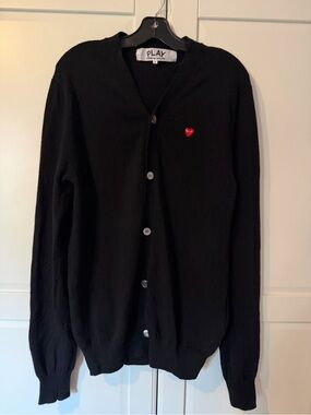 Comme des Garcons PLAY Black Cardigan